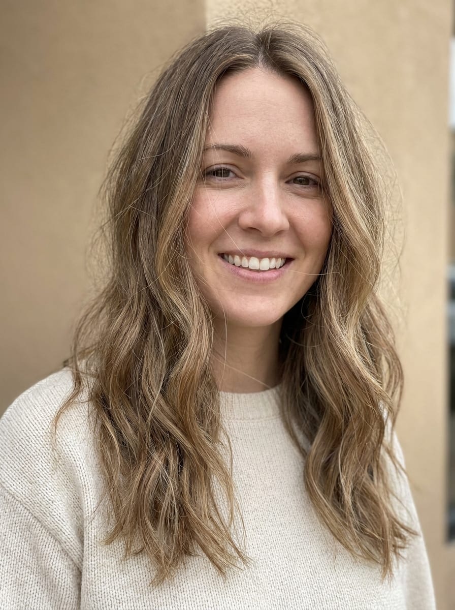 Hellbraune Haare mit Highlights - braune Haare mit Highlights